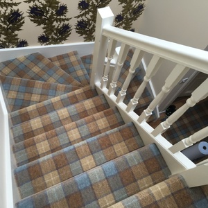 Coloured Tartan Carpet Fitted 