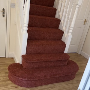 Tweed Carpet Fitted To Stairs 